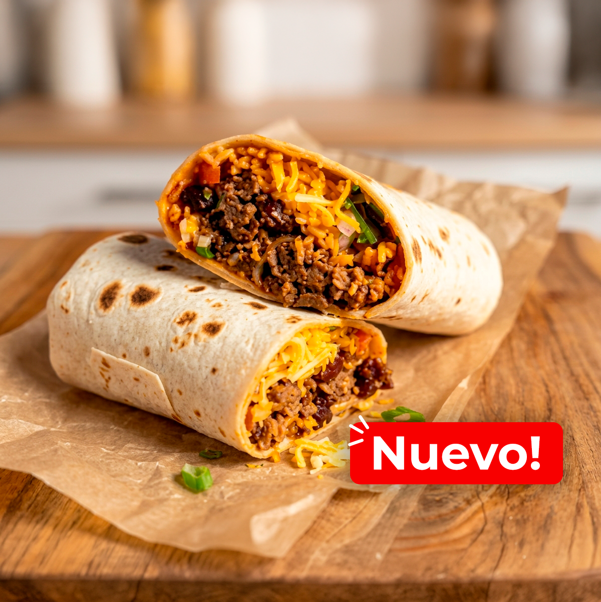 Burrito de Chilli con Carne y Queso (2 unidades)