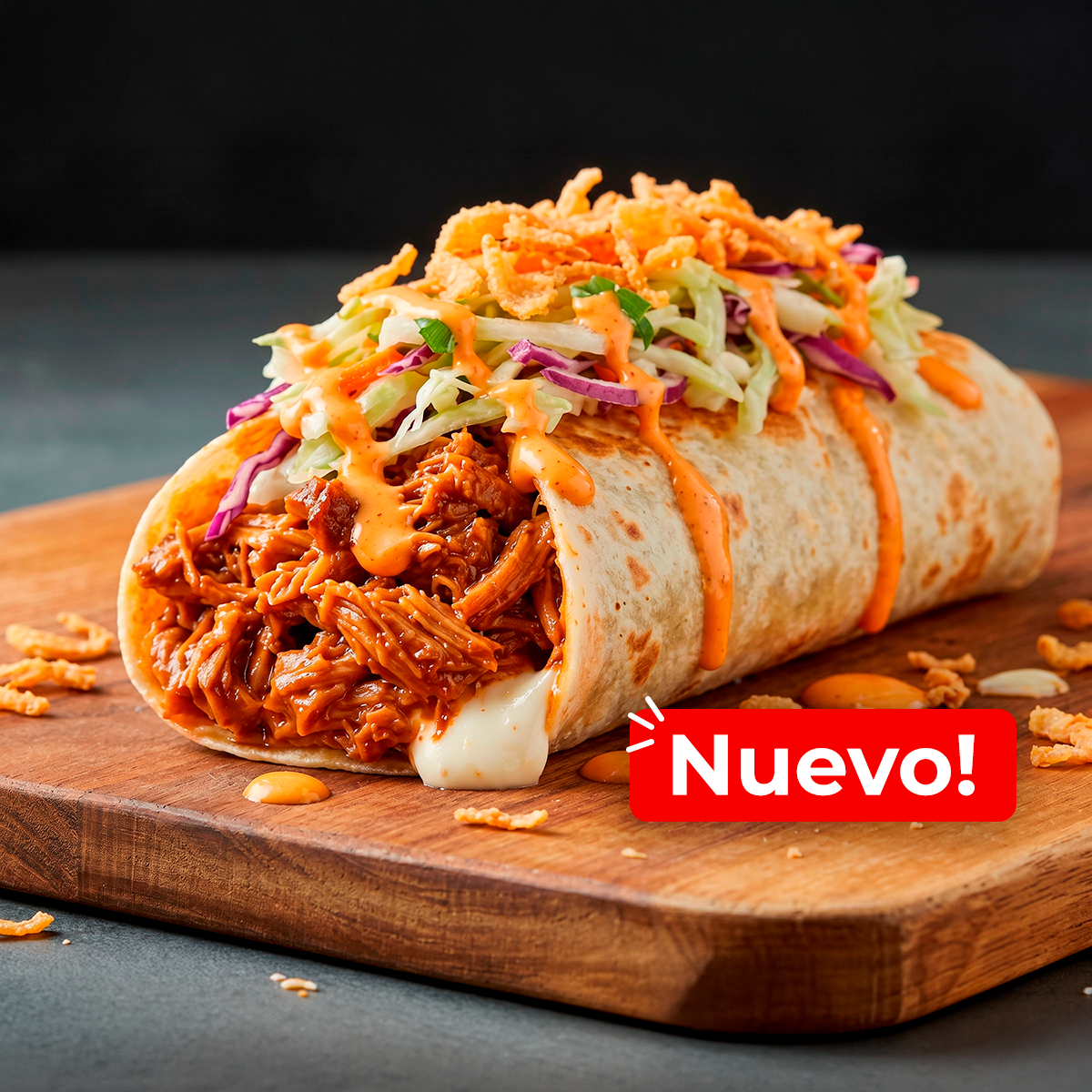 Burrito de Pulled Pork con Queso (2 unidades)