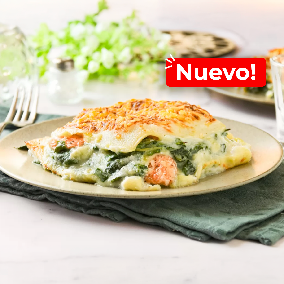 Lasagna Salmón Espinaca